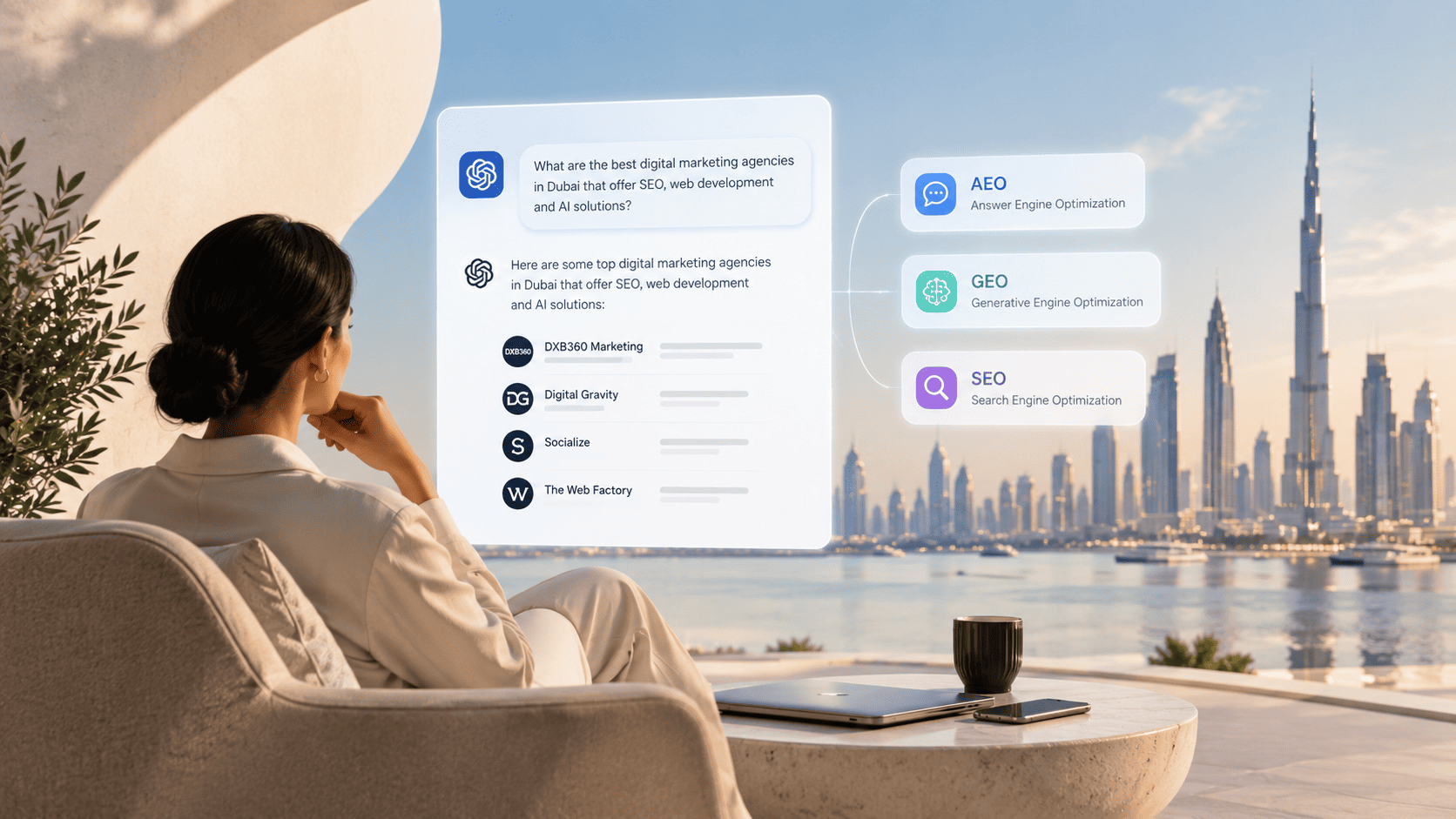 AEO & GEO in Dubai: How to Make Your Business More Visible in ChatGPT and AI Search — DXB 360 Marketing
